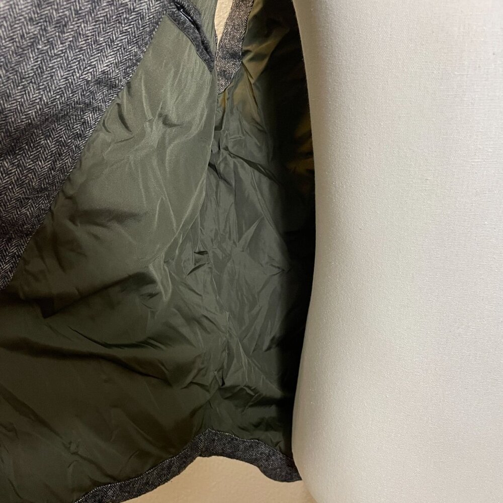 Lucky Brand Down Mens Medium Quilted Puffer Vest Herringbone Sycamore Casual - Picture 10 of 12